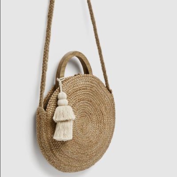 Zara round raffia basket bag - Picture 3 of 11